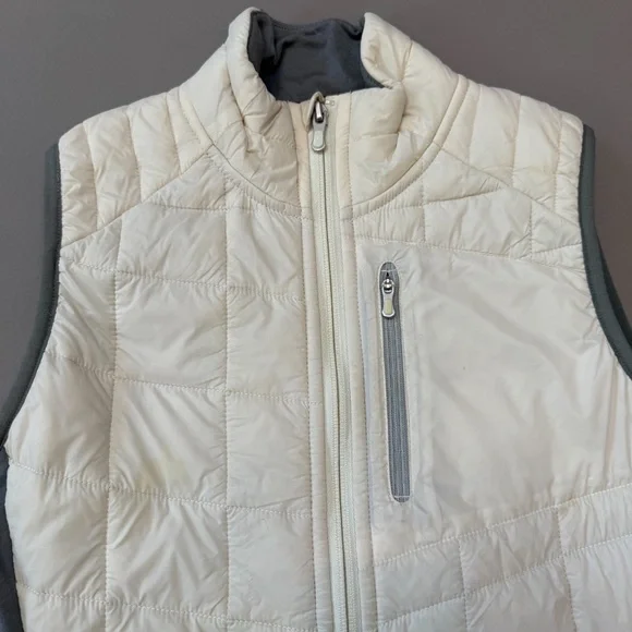 SMARTWOOL cream and gray quilted vest, women’s S. - Picture 4 of 6